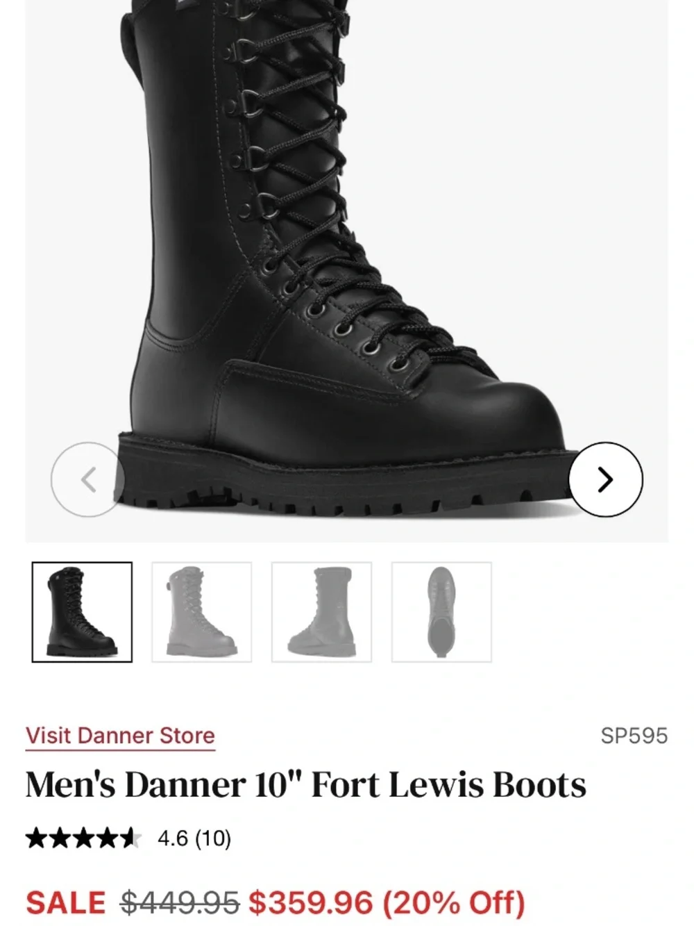 Danner 10” Fort Lewis work boots